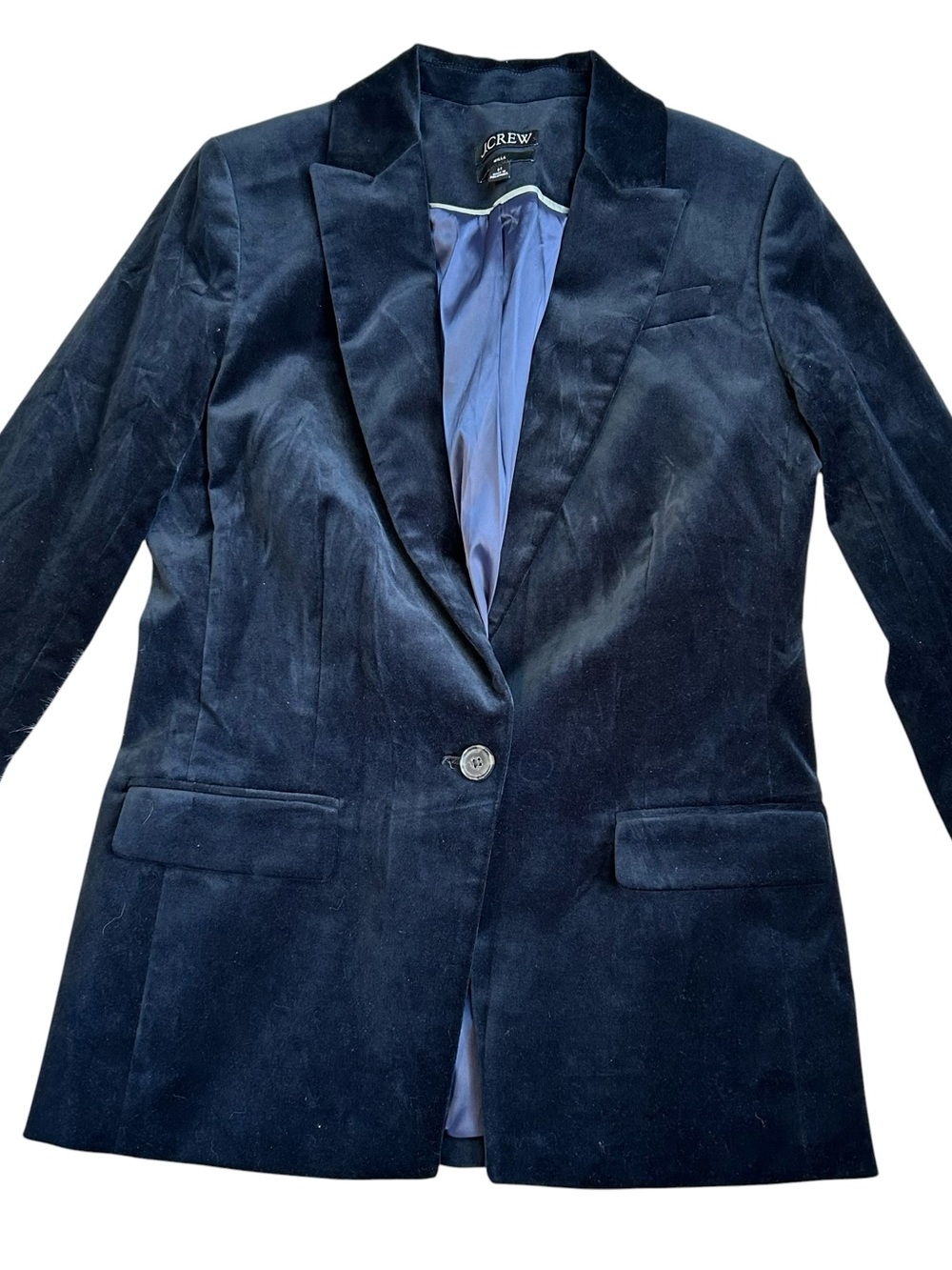 J Crew Willa Velvet Black Blazer Womens 8 Tall Preppy Classic Career BD013 Artsy